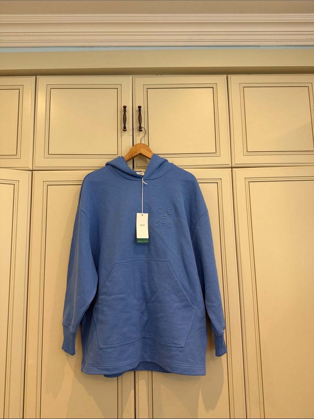 CLOSED Blue Embroidered Hoodie Sweatshirt - , Men Shirt